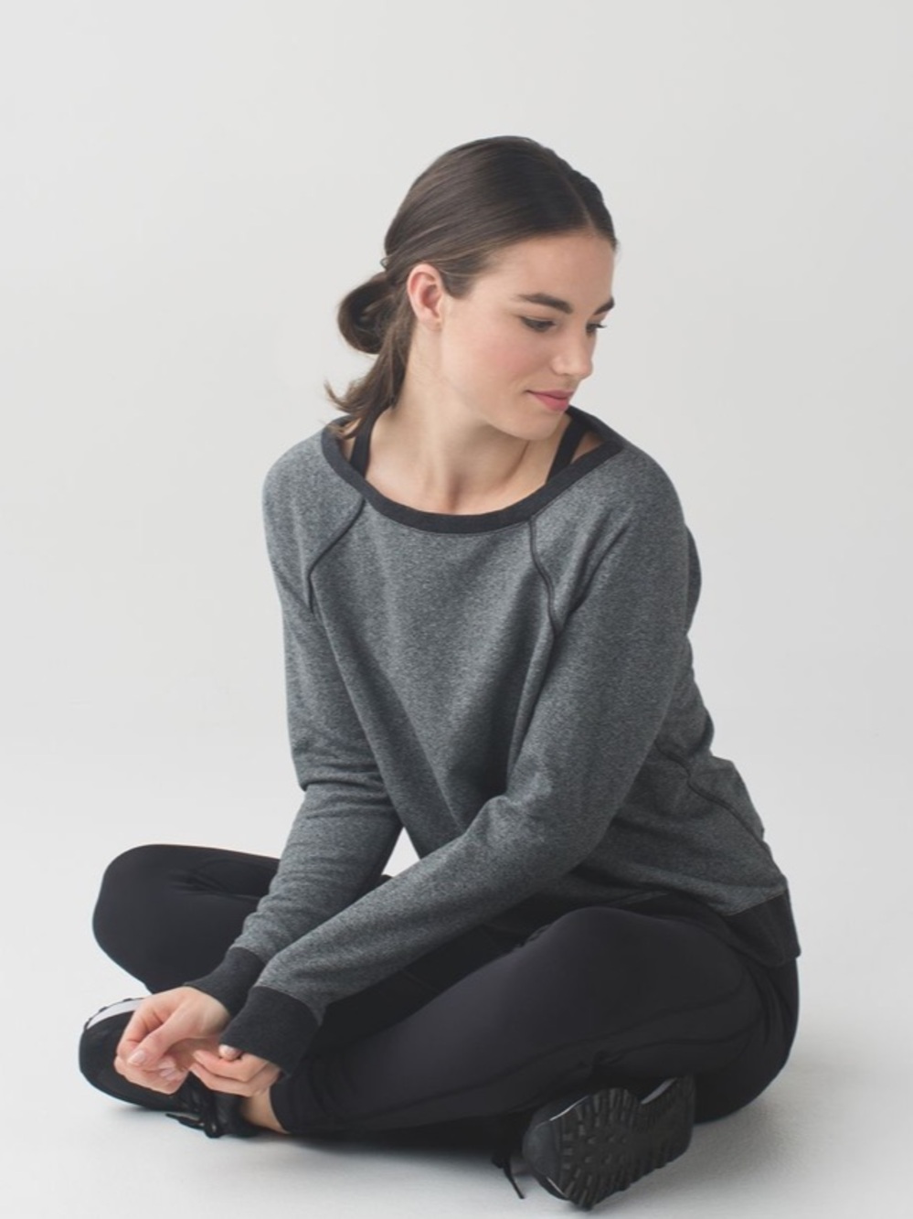 Lululemon Crew Love Pullover Sweater (First Release) Heathered Speckled Black